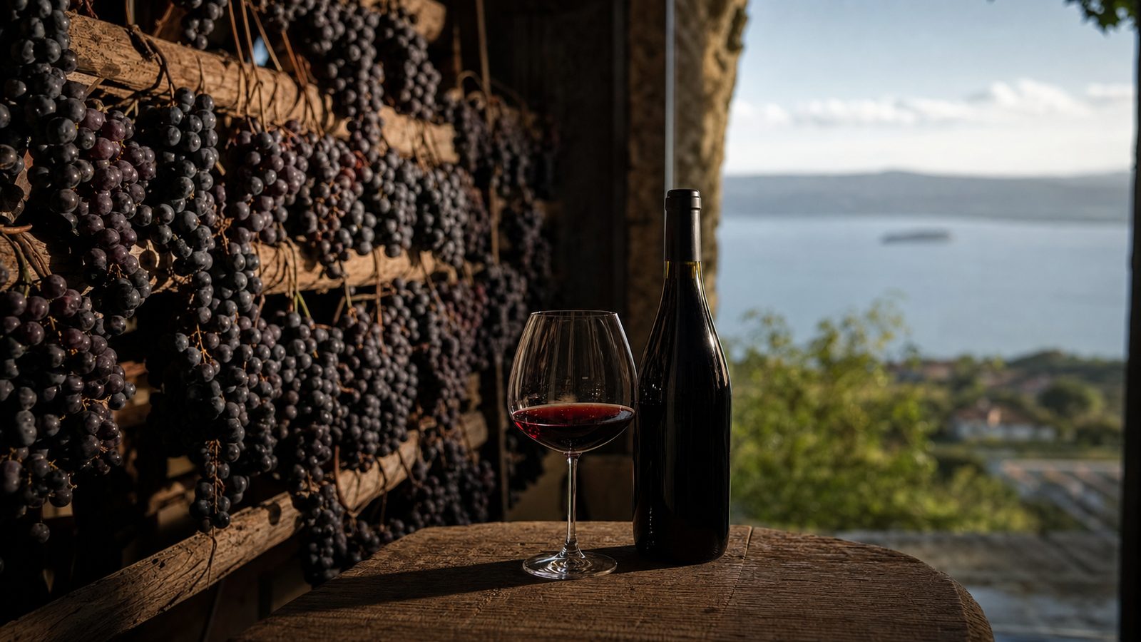 Aleatico di Gradoli: il dolce rosso che matura guardando il lago di Bolsena