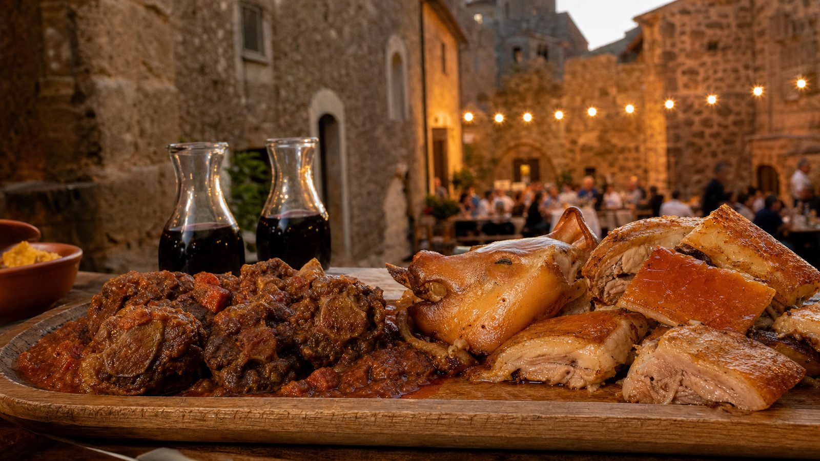 Sagra della Coda alla Vaccinara e del Porceddu Sardo a Blera 2026: gemellaggio Slow Food