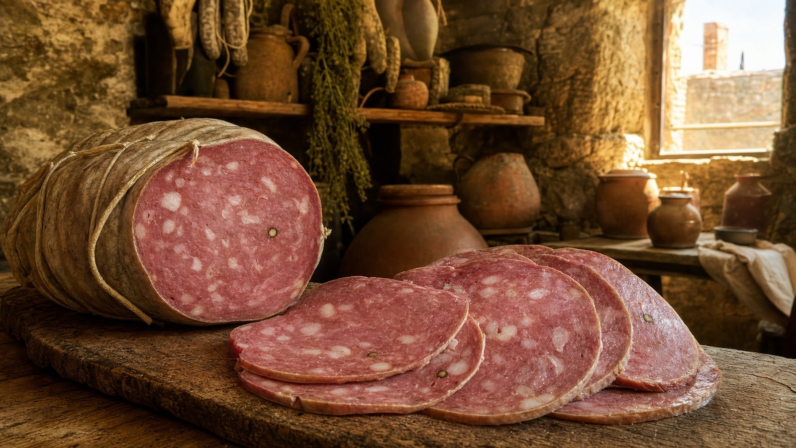 Salame cotto della Tuscia, il norcino che sceglie il fuoco