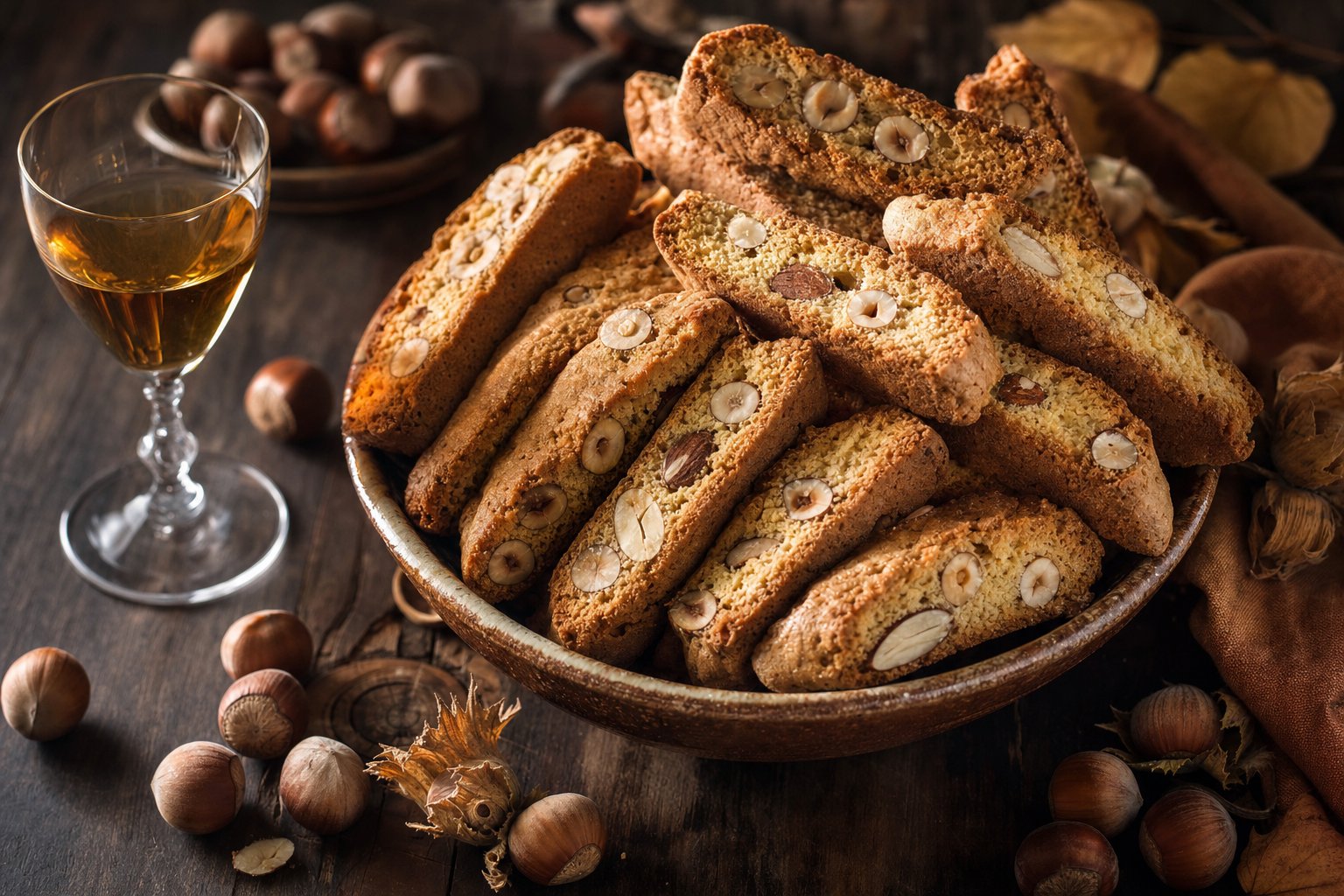 Tozzetti alla Nocciola Romana DOP: la Tuscia si beve col vino da meditazione
